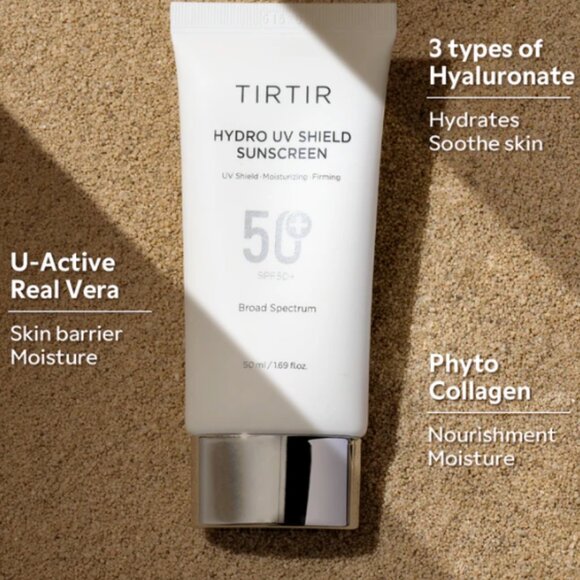 NEW TIRTIR Hydro UV Shield broad spectrum Sunscreen SPF 50+ set of 3 - Picture 3 of 12